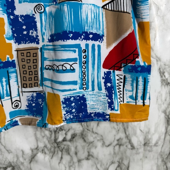 Kathie Lee Collection Multicolor Abstract Blouse - Picture 7 of 8